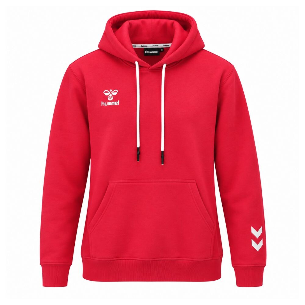 BUZO CANGURO GAMUZADO ROJO
