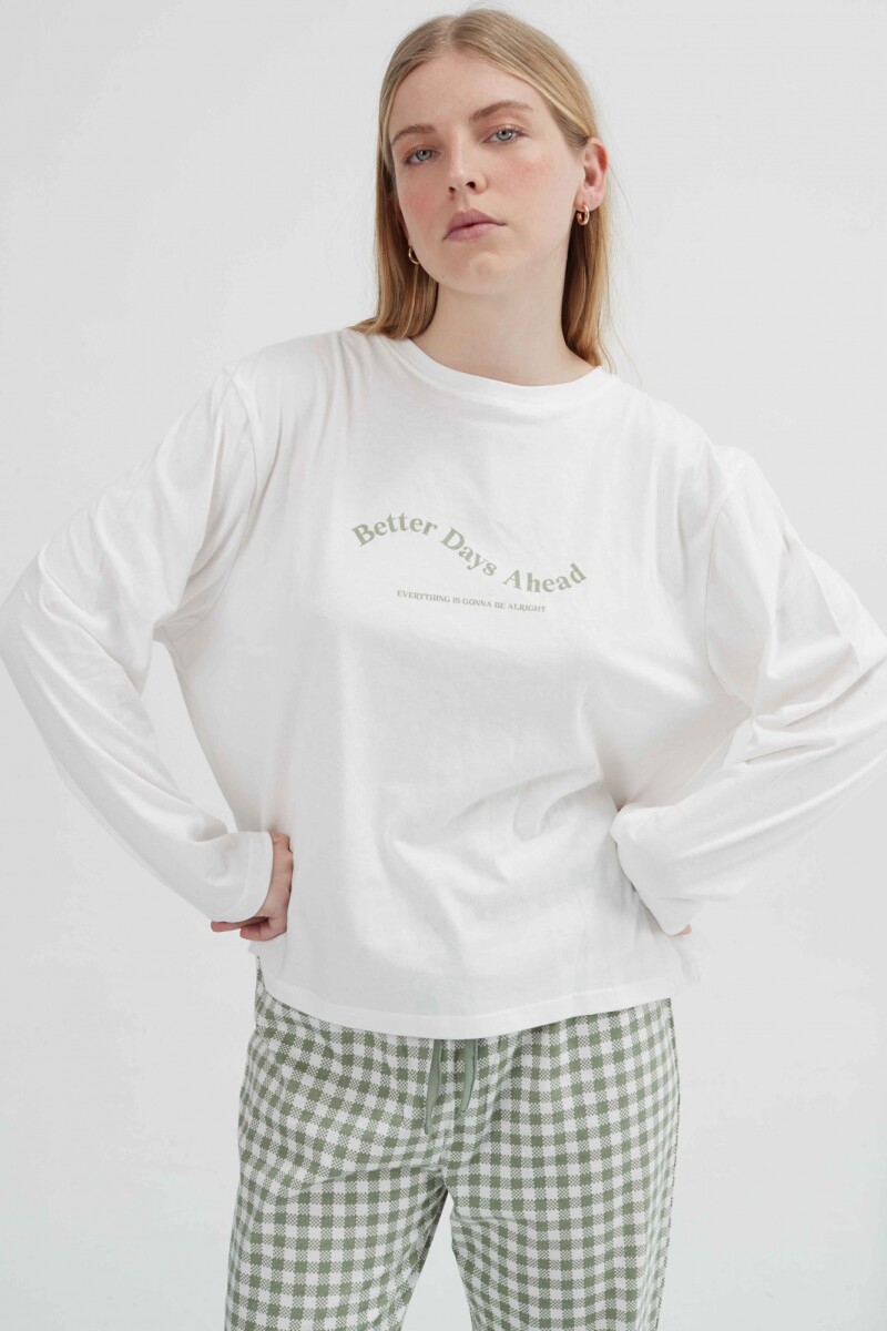 Camiseta Bruna - Blanco/verde 