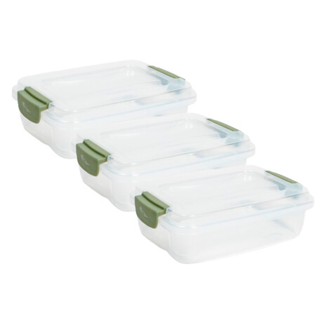 Set x3 Caja organizadora 1,6 lts TRANSPARENTE