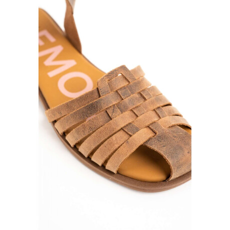 Sandalia Cangrejera Con Tobillera Chocolate