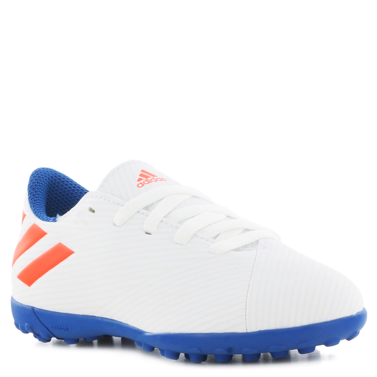 Futbol 5 Nemeziz Messi 19.4 Kids Adidas - Blanco/Azul/Naranja 