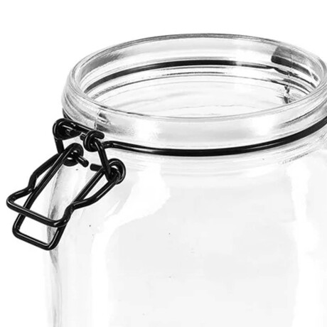 Frasco Recipiente Hermético en Vidrio 750Ml con Tapa Broche Transparente