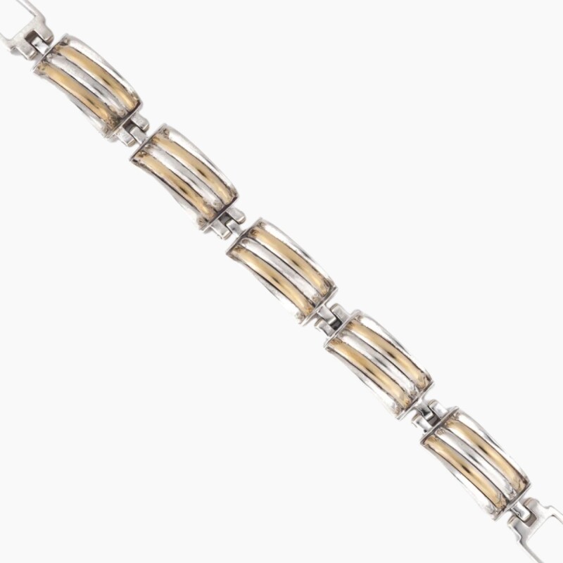 Pulsera en plata 925 y oro Pulsera En Plata 925 Y Oro