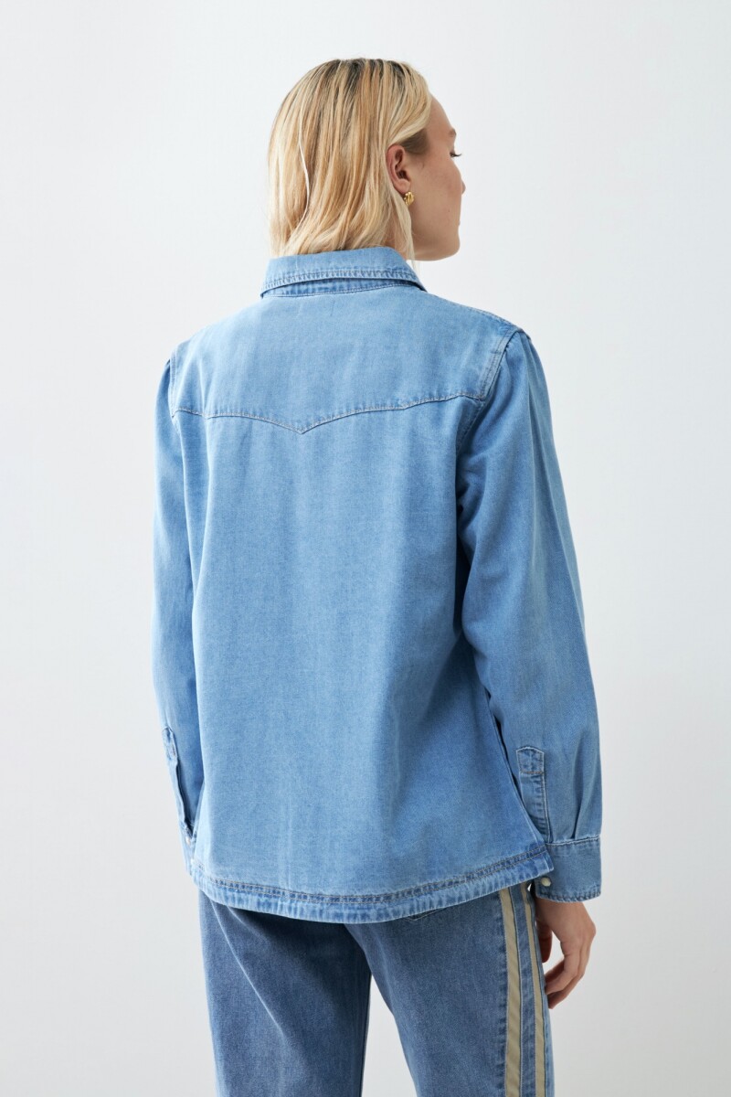 Camisa de jean jean claro