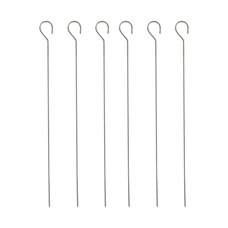 Kit de Espetones Simples x6Unidades Acero Inoxidable Plateado