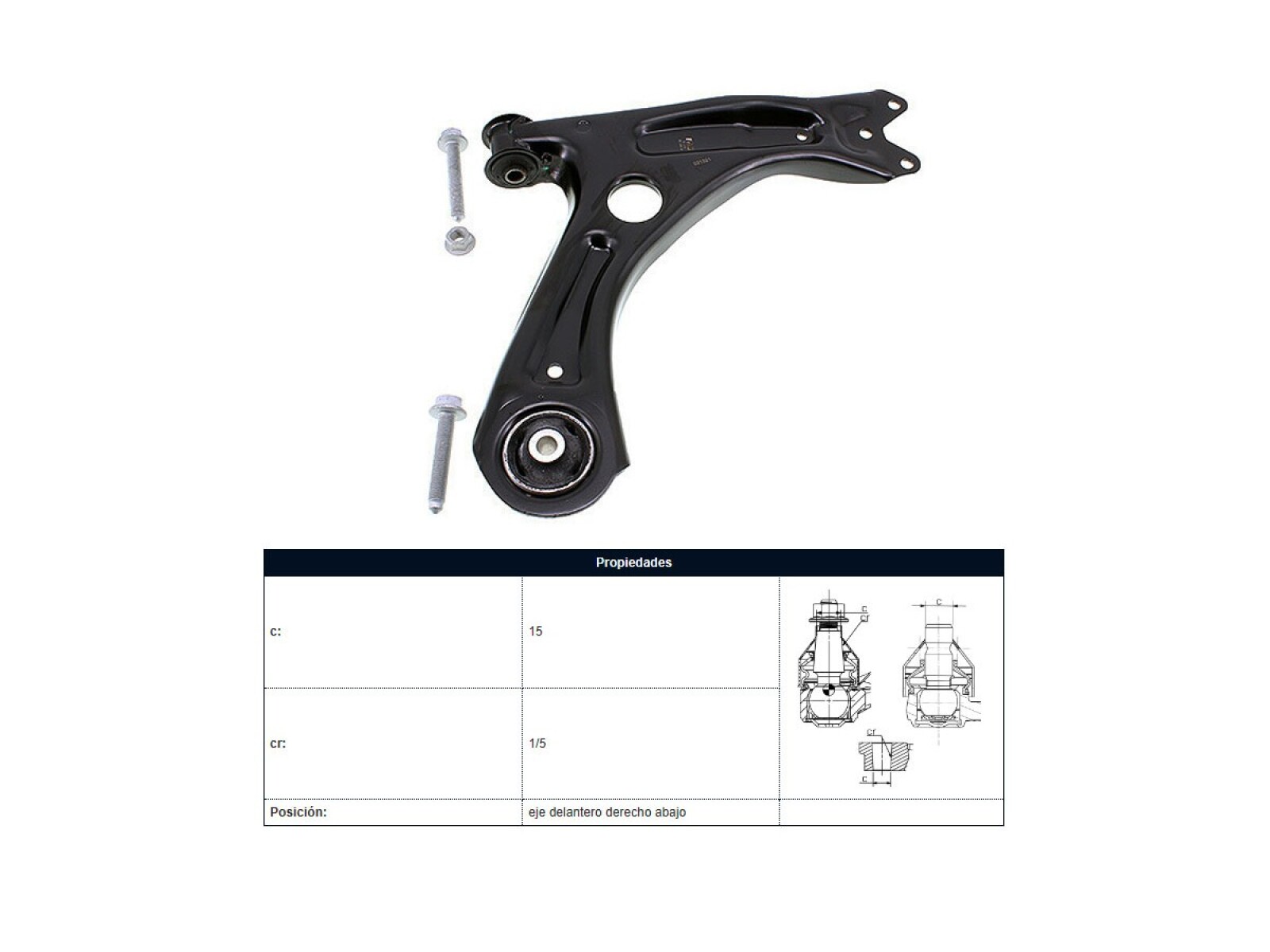 Parilla De Suspension Delantera Volks Up 15-25 Izq 