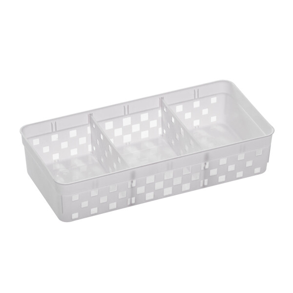 ORGANIZADOR QUADRATTA DIVISIONES 23X11X5 CMS BLANCO BLANCO