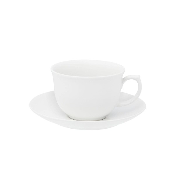 Taza de te con plato Flamingo White 240 ml OXFORD Taza de te con plato Flamingo White 240 ml OXFORD