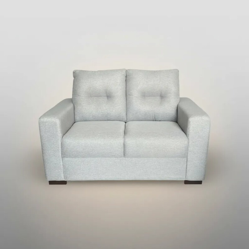 SOFA 2 CUERPOS - TAPIZADO TELA GRIS CLARO SOFA 2 CUERPOS - TAPIZADO TELA GRIS CLARO