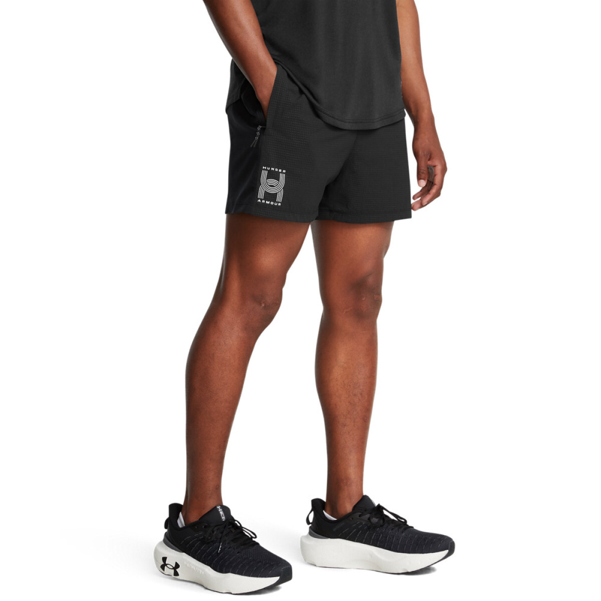 UA RUN ANYWHERE SHORTS-GRY - BLK-001 