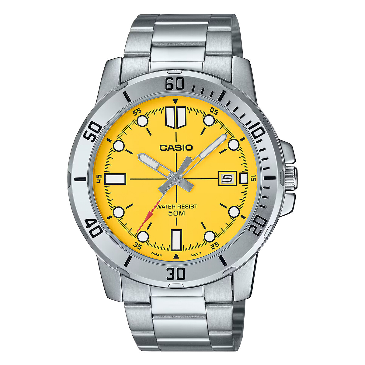 Reloj CASIO MTPVD01D-9EVUDF en Acero Plateado Esfera 45mm 
