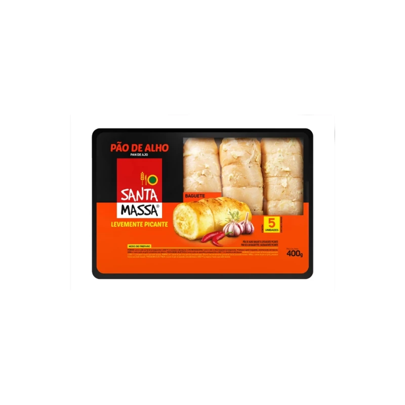 Pan de ajo picante Santa Massa - 400 gr Pan de ajo picante Santa Massa - 400 gr