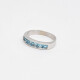 Anillo Medio Sin Fin En Oro Blanco 18K Y Topacios Anillo Medio Sin Fin En Oro Blanco 18K Y Topacios