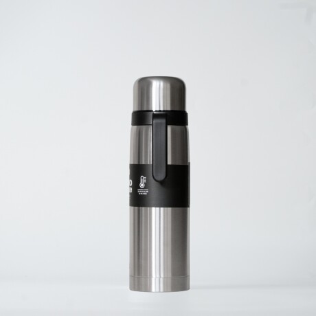 Termo brío premium 1 litro con pico cebador en acero inox Silver