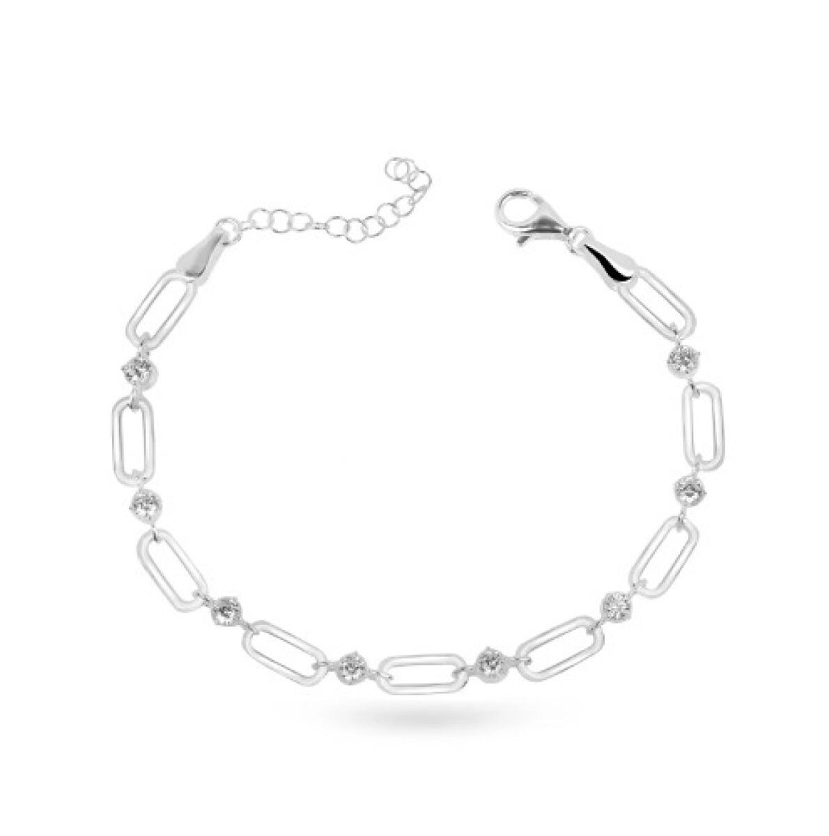 Pulsera de plata 925 con circonias. 