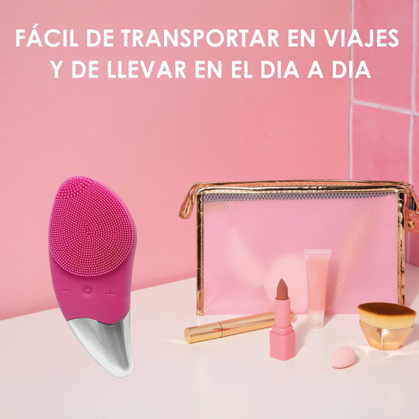 Cepillo Masajeador Limpiador Facial Contorno Ojos Silicona Variante Color Fucsia