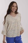 BLUSA NADIA ESTAMPADO FLORES ROSA