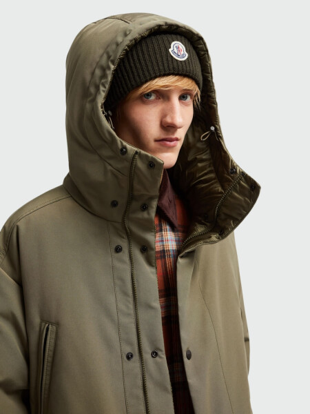 Moncler - Chaqueta larga reversible rellena de plumas con capucha, Perfouns Verde Medio