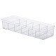 Organizador acrílico con divisiones rectangular M TRANSPARENTE