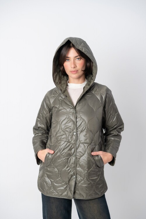 Campera con capucha Verde