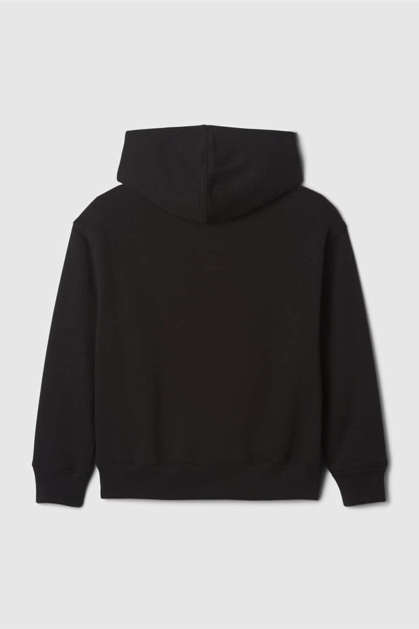 Buzo Canguro Logo Gap Niño True Black V2