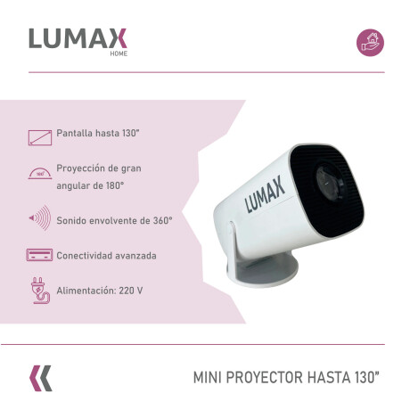 Mini Proyector Lumax Wifi Bluetooth control remoto Android 11 Mini Proyector Lumax Wifi Bluetooth control remoto Android 11