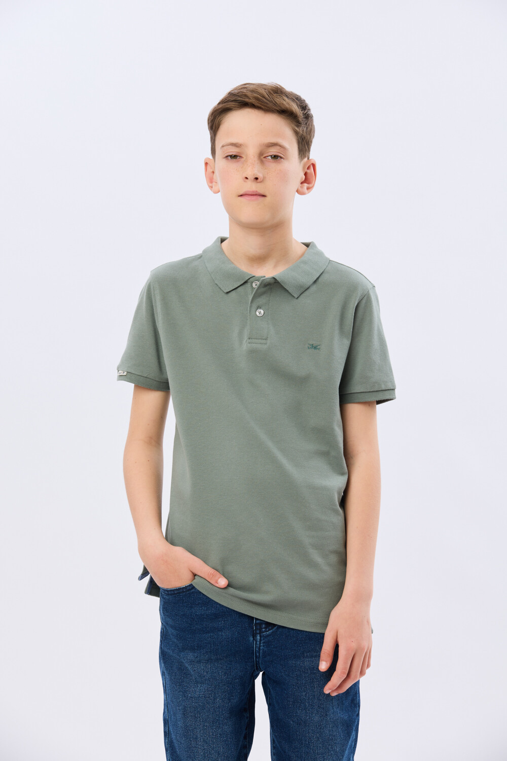 REMERA POLO DE ALGODÓN PIQUÉ Verdecla