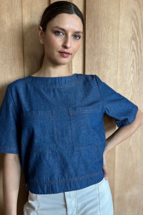 Remera Fresa Denim Azul