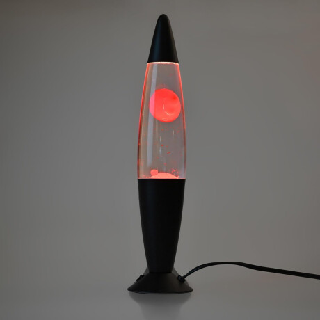 Lámpara de lava con base negra Rojo