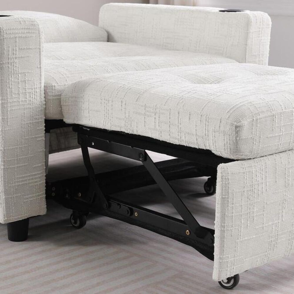 SOFÁ SILLÓN CAMA POLTRONA BUTACA RECLINABLE 1 LUGAR BEIGE