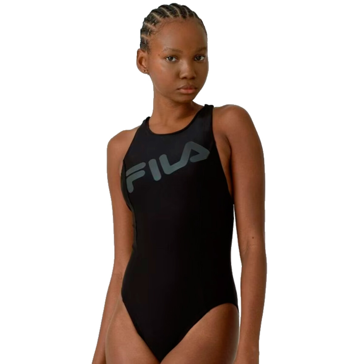Fila Malla-traje De Baño Femenino Body Cross Cuer1116391 Negro/gris - Negro-gris 