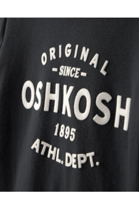 Remera de algodón, negra, con logo Sin color