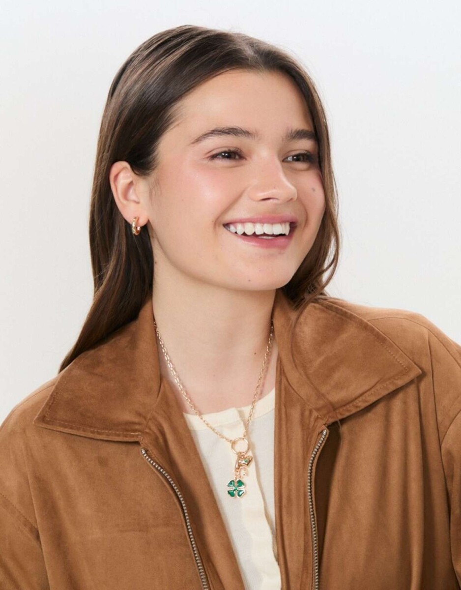 Set De Aros Argolla Lucky - Dorado 