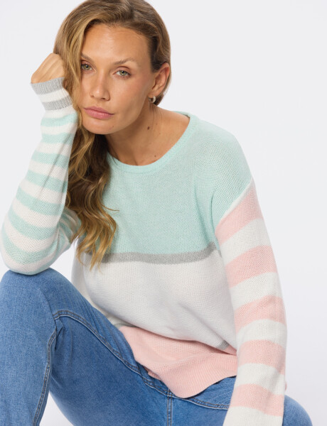 BUZO TEJIDO RAYADO Verde