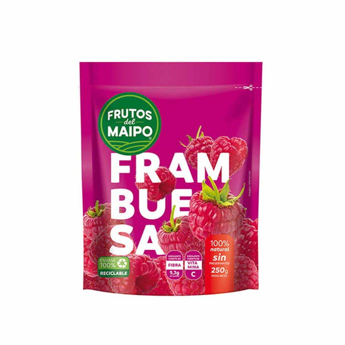 Frambuesa Frutos Del Maipo 250 Grs 