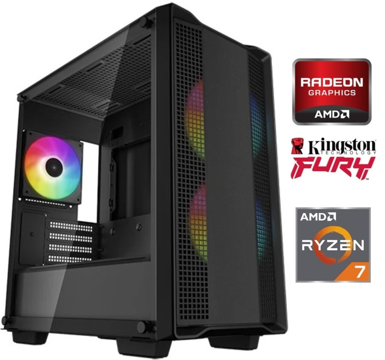 Equipo Gamer Ryzen 7 5700G, 16GB, 1TB NVMe, Graficos Radeon 