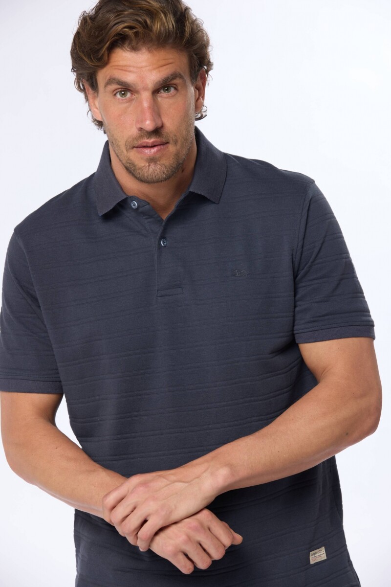 REMERA POLO LISA - Azul 