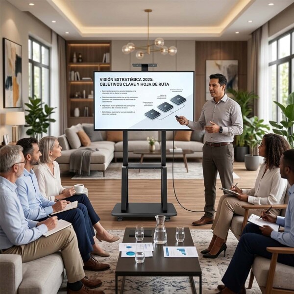 Soporte De Piso Para Tv Monitor 32 A 75 " Ruedas + Estante Color Negro