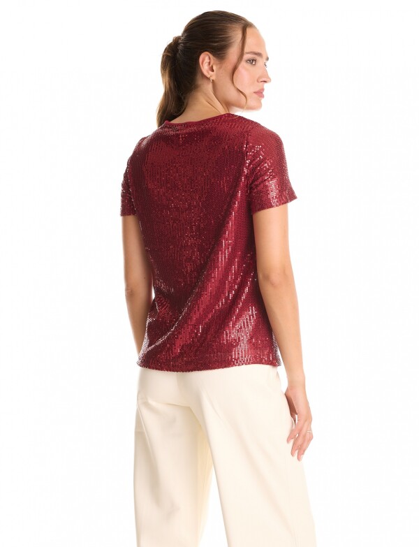 Blusa Lentejuelas BORDEAUX