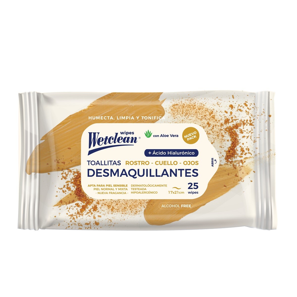 Toallitas Desmaquillantes Wetclean 25 Uds. 