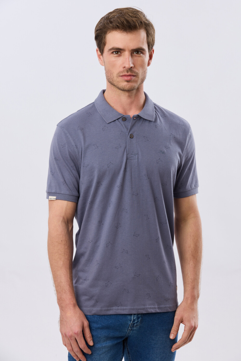 REMERA POLO ESTAMPADA JERSEY Indigo