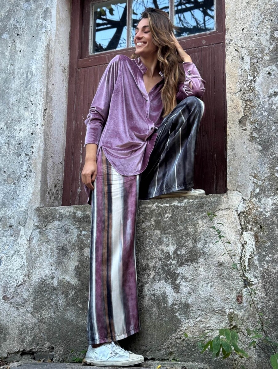 PANTALÓN BEATRICE - PRINT III - GRIS 