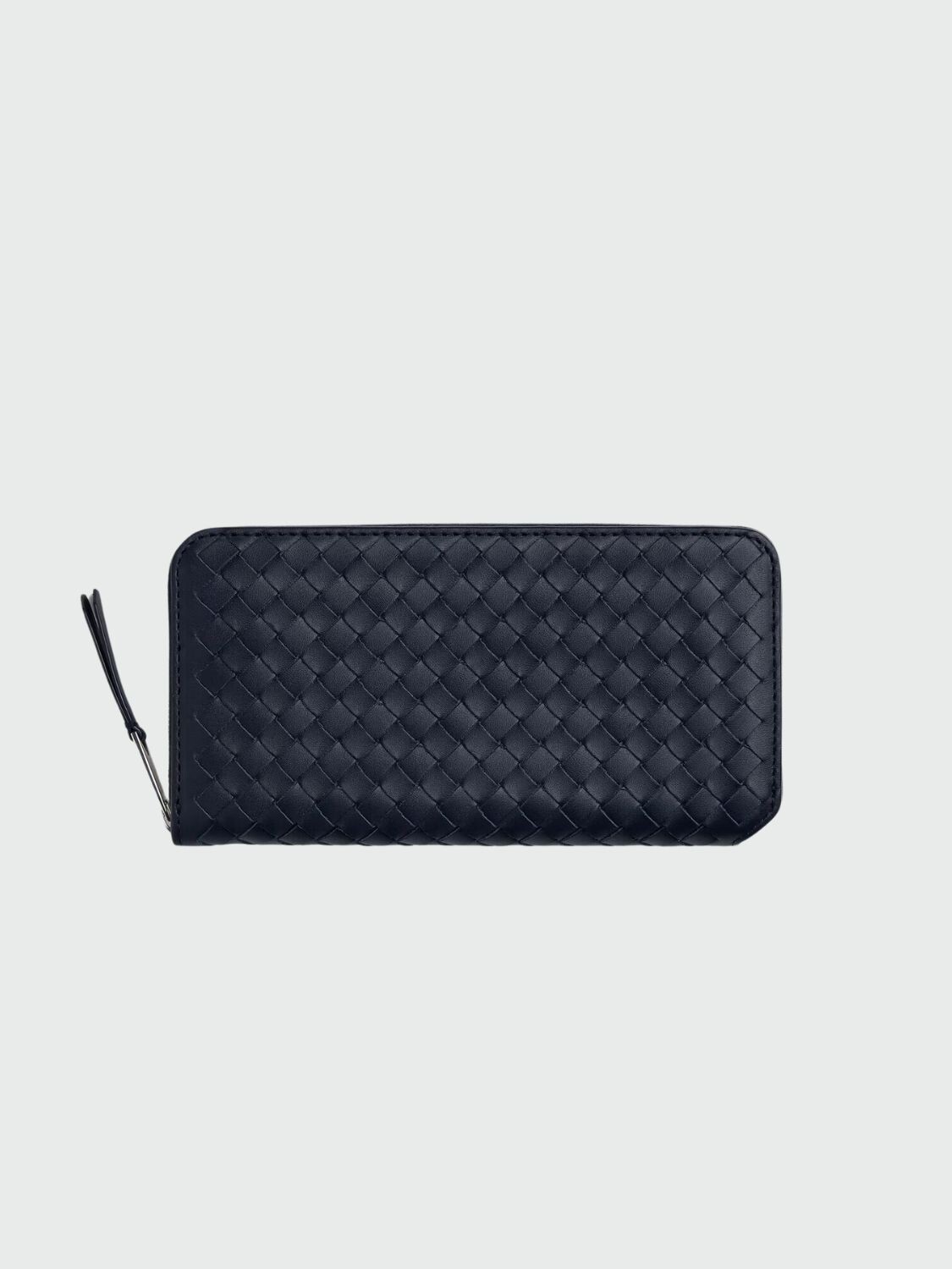 Billetera Continental de cuero Bottega Veneta, Intrecciato Azul