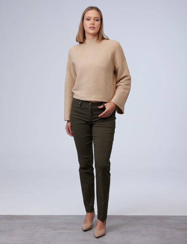 Pantalon Slim VERDE OSCURO