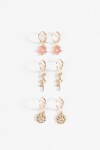 Set de caravanas floral dorado