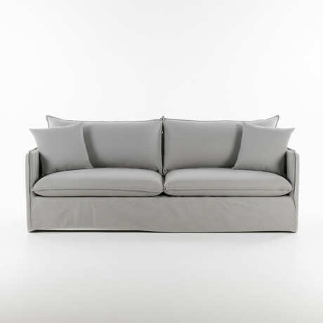 Sofá Snow con Funda - Tela Rústica - 3 cuerpos TO001-1634 (Gris)