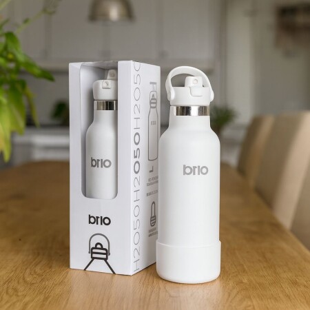 BOTELLA TERMICA BRIO 500ML BLANCO Blanco