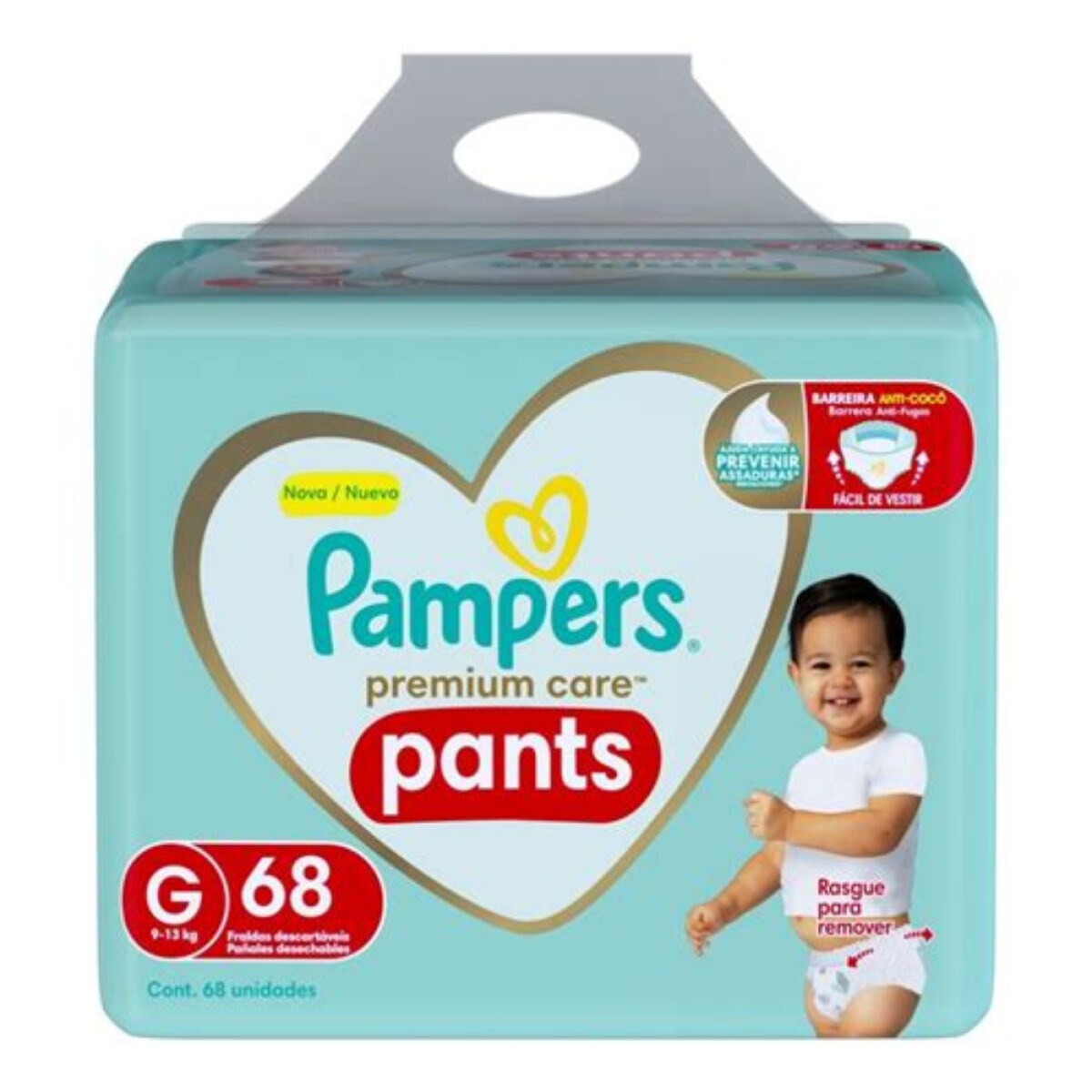 Pañales Pampers Premium Care XXG 68 Unidades 