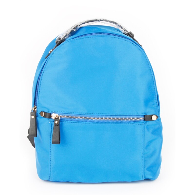 Mochila Canva Clásica en nylon reforzado con bolsillos y cierres metálicos Azul