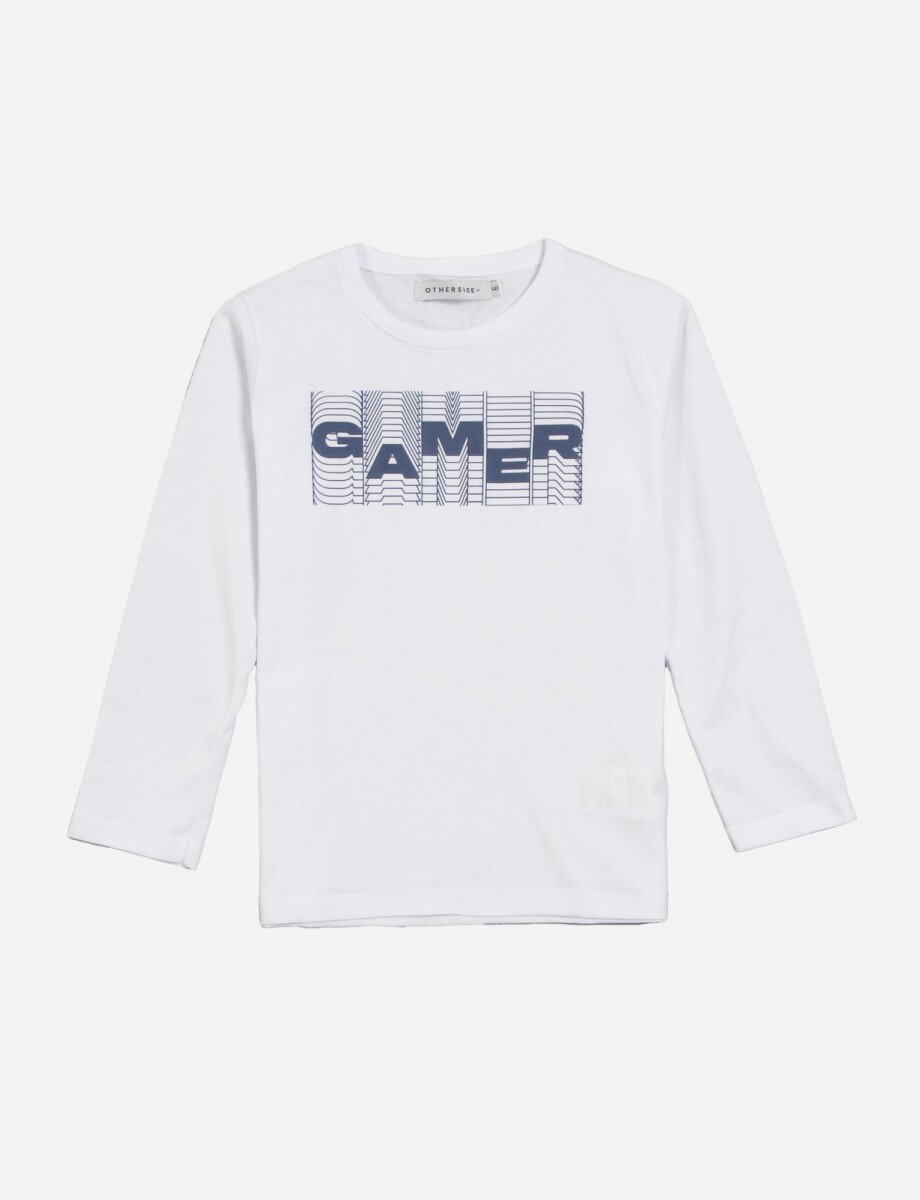 Remera Gamer - Blanco 